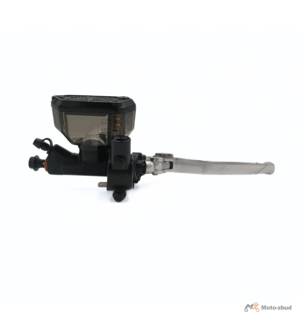Junak SC125 pompa hamulca hydraulicznego przód kpl. (pompa czarna; dźwignia chrom) prawa