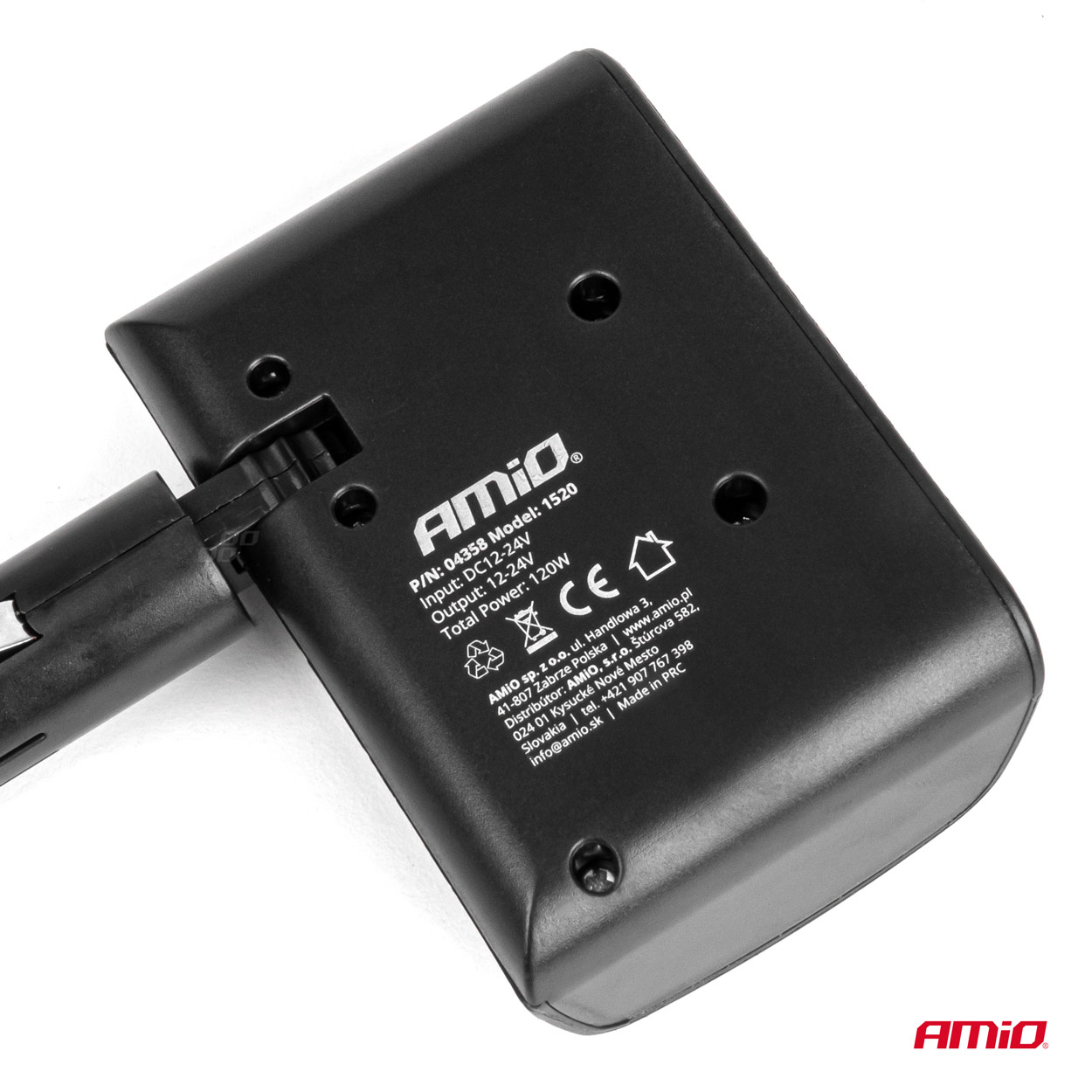 Rozdzielacz gniazda zapalniczki 12 V 24 V 120 W 90° — ujęcie 4