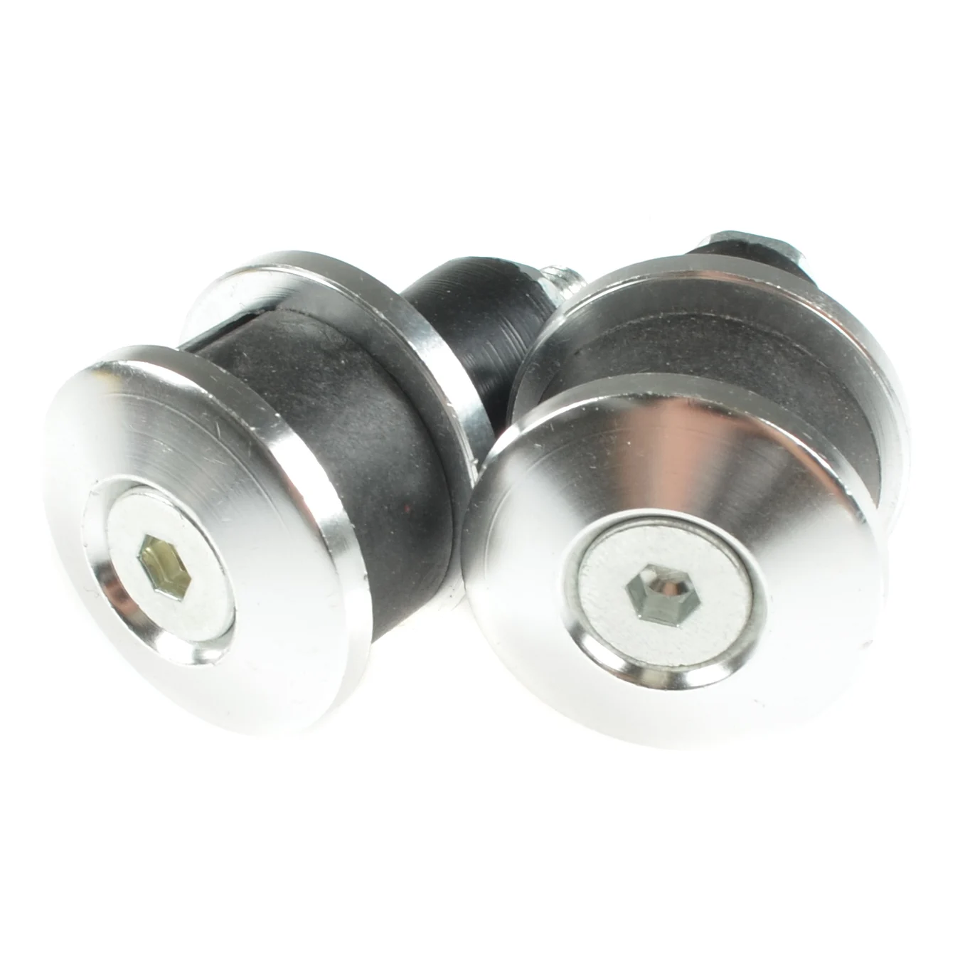 Ciężarki kierownicy Replika aluminium CNC srebrne — ujęcie 1