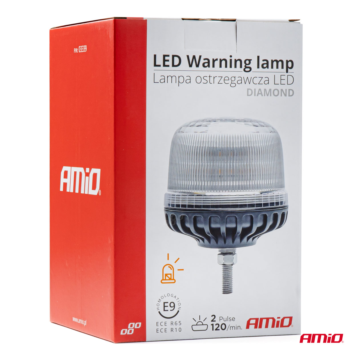 Lampa ostrzegawcza błyskowa kogut 24 LED W25SB 12 V 24 V — ujęcie 6