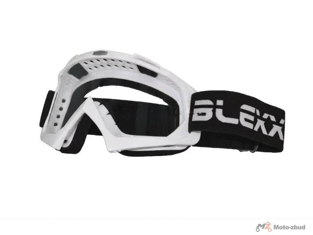 Gogle crossowe BLEXX YH-16 białe połysk/szybka przezroczysta