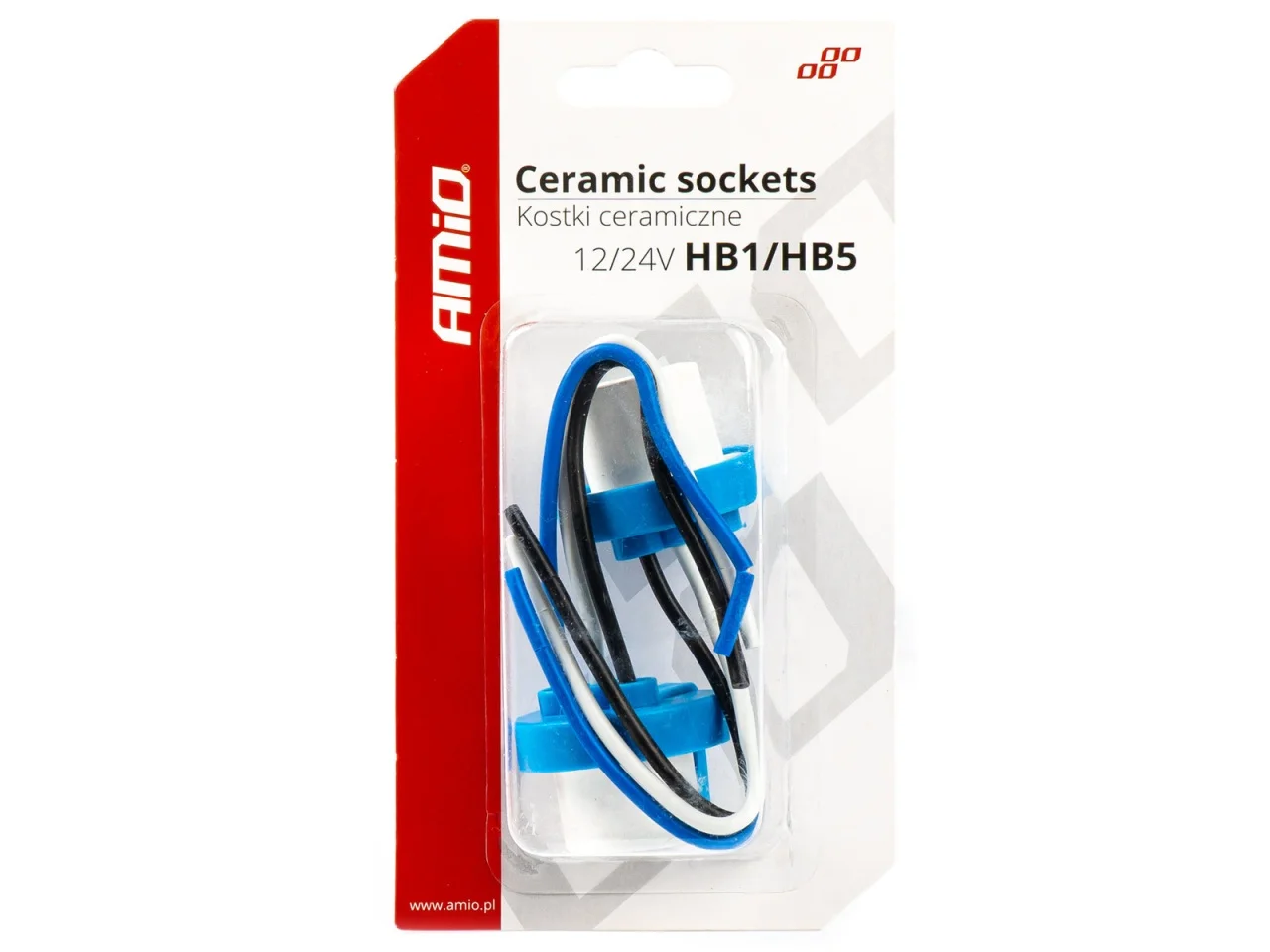Złącze elektryczne / gniazdo do żarówki HB1 HB5 proste (ceramiczne) 2szt. — ujęcie 2