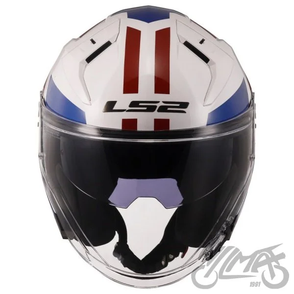 Kask LS2 OF603 infinity II special white blue red — ujęcie 3
