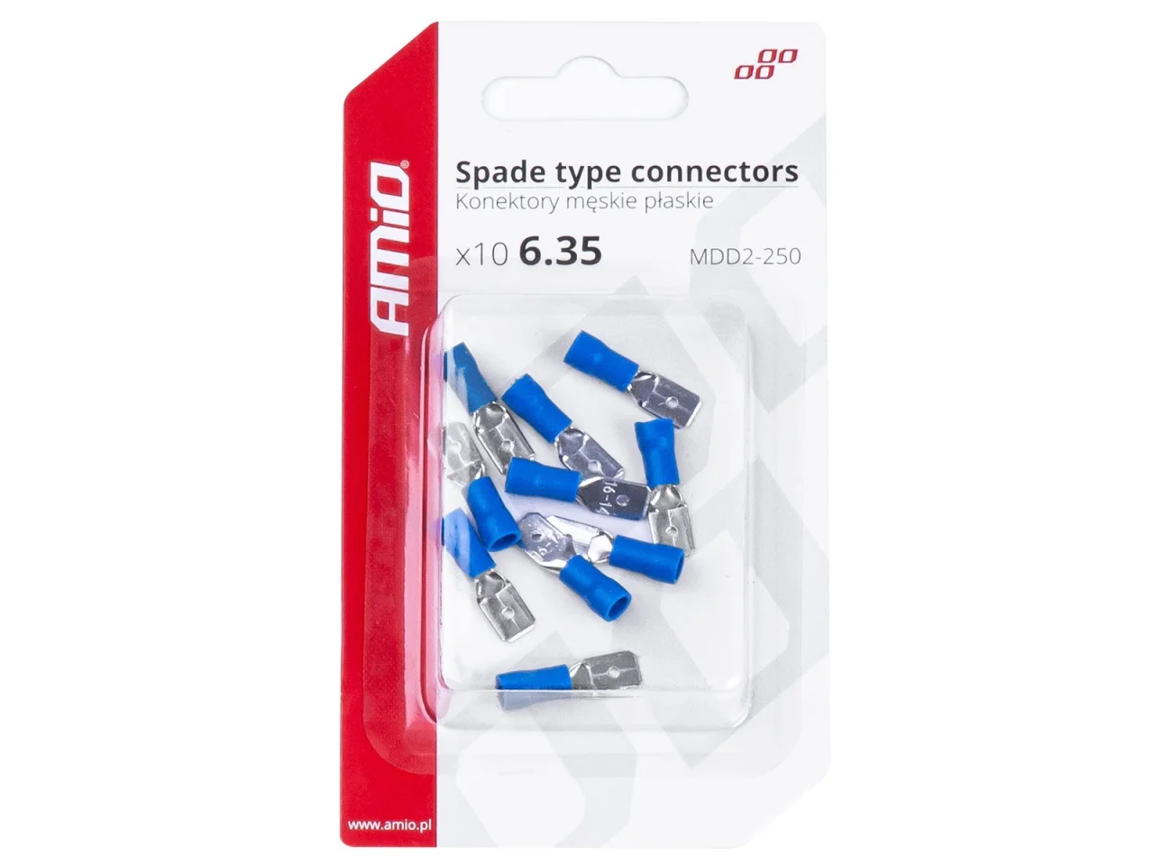 Złącze konektorowe męskie izolowane 6.35 mm 15A (10 szt.) — ujęcie 2