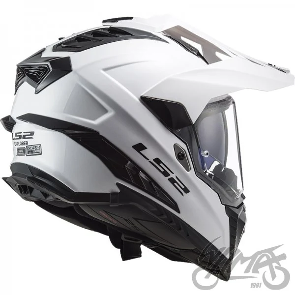 Kask LS2 MX701 Explorer Solid White — rozmiar M — ujęcie 2