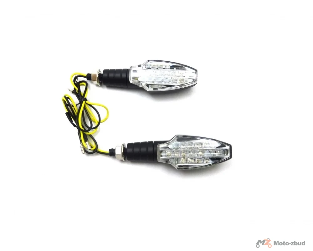 Kierunkowskazy (CH-3006-1) LED czarne (metalowe / trapez / długie ramie ) — ujęcie 2