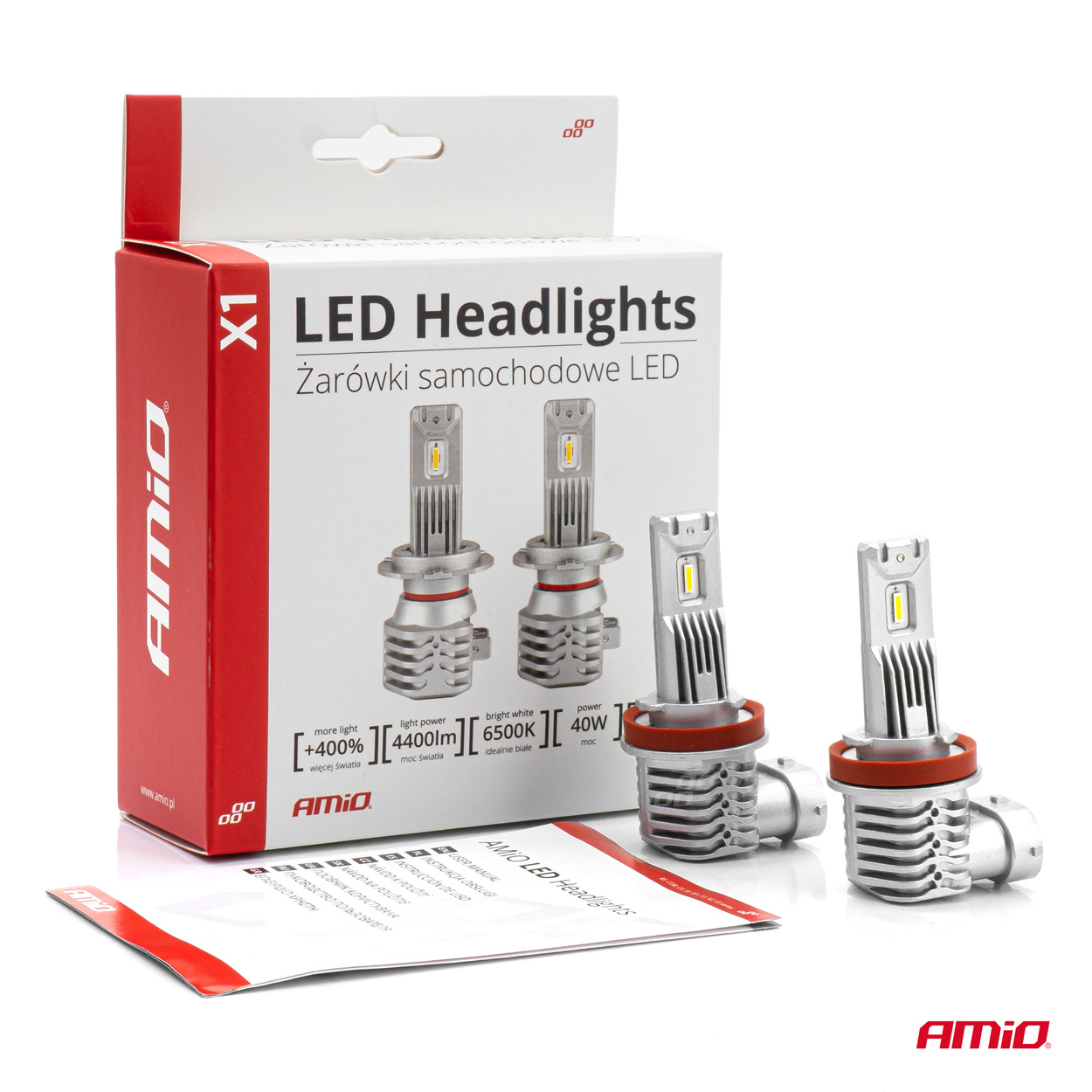 Żarówki samochodowe LED seria X1 H8 H9 H11 6500K Canbus — ujęcie 7