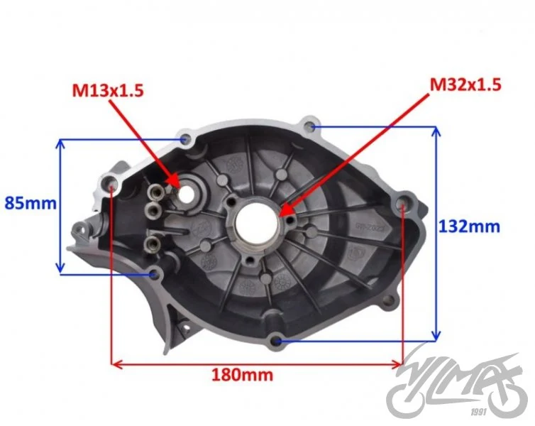 Pokrywa silnika lewa do Yamahy YBR125 — Derbi Senda / Yamaha YBR 125 — ujęcie 2