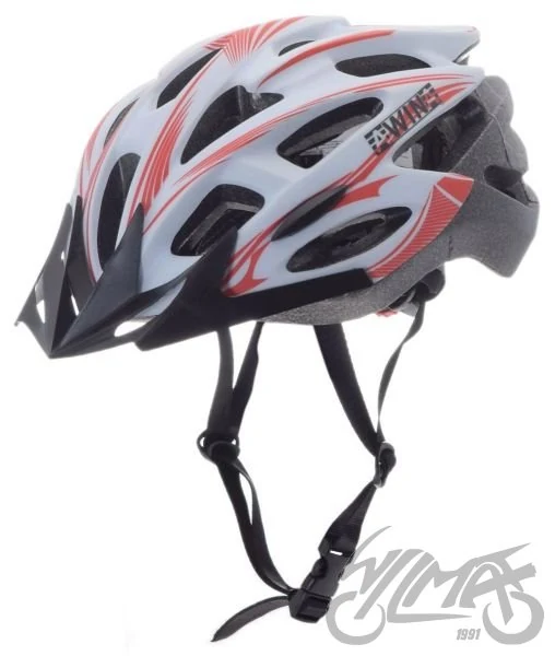 Kask rowerowy Awina by MOON MTB L biało/czerwony — MV88 — ujęcie 1
