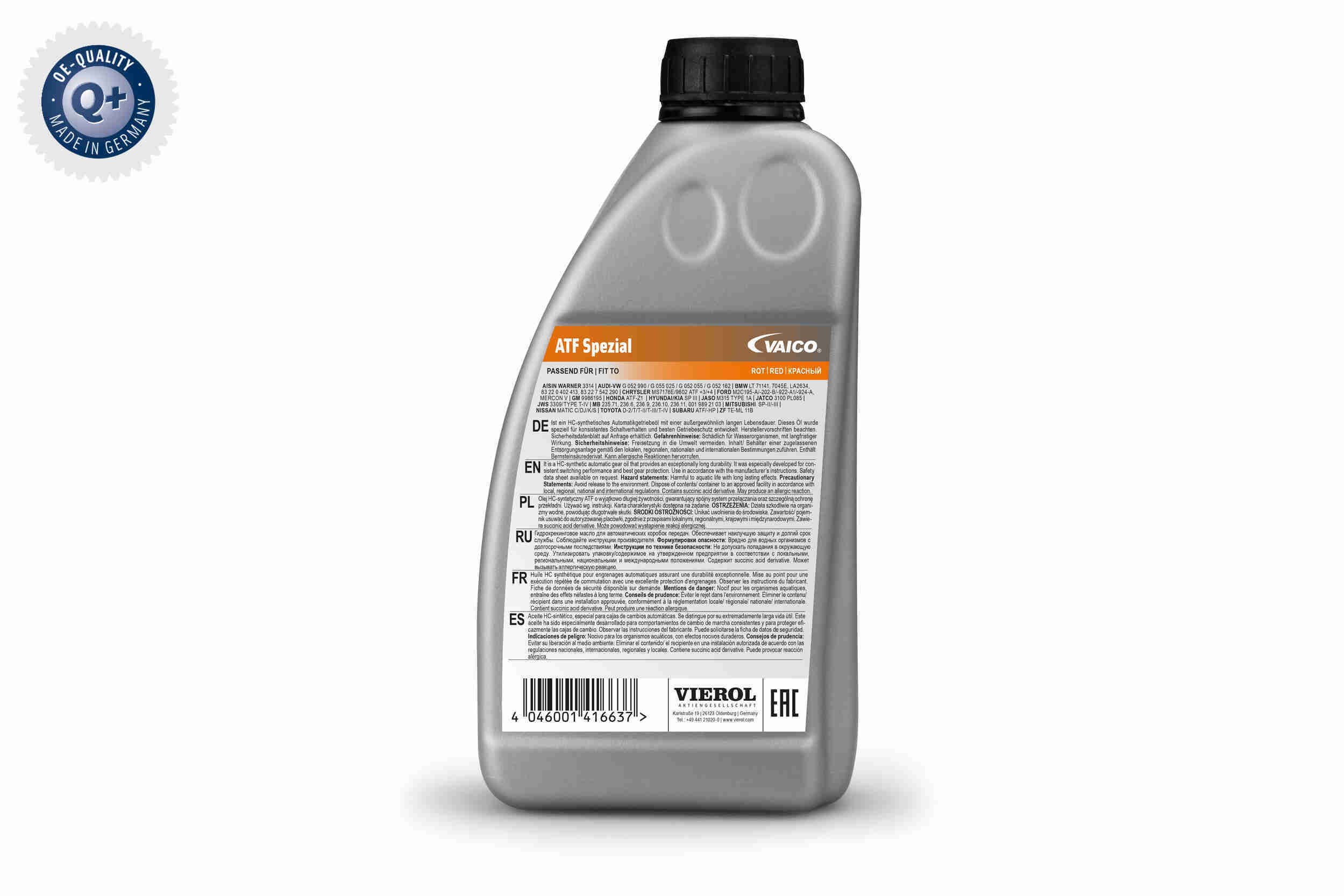 Płyn do aut. skrzyni biegów czerw. — 1 l VIEROL V60-0101 — ujęcie 2