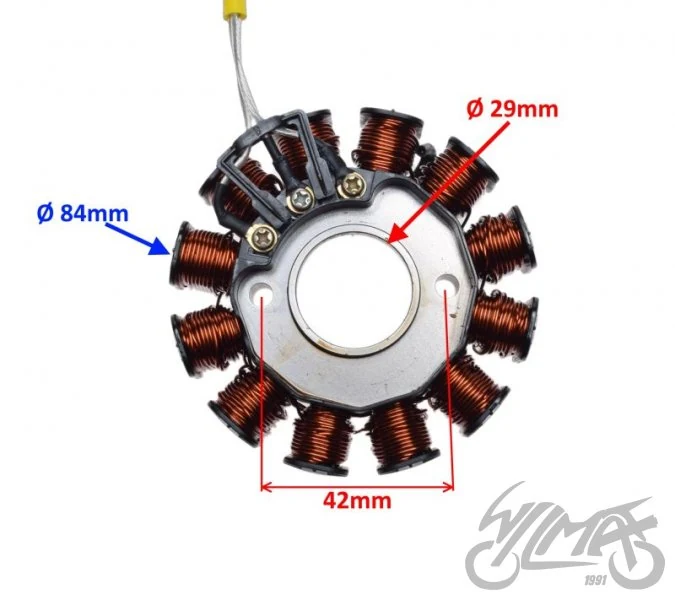 Stator iskrownik 12 cewek do Piaggio 125/250 — ujęcie 2