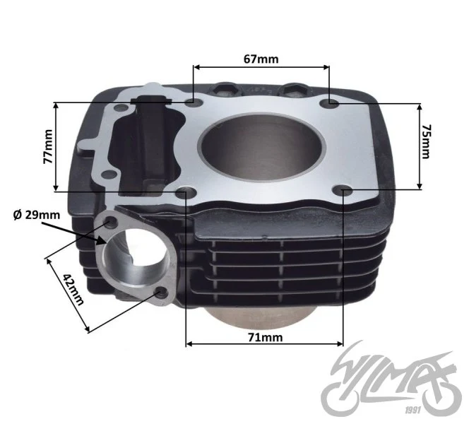 Cylinder 57,30 do Junaka M12 komplet — JM120022 — ujęcie 2