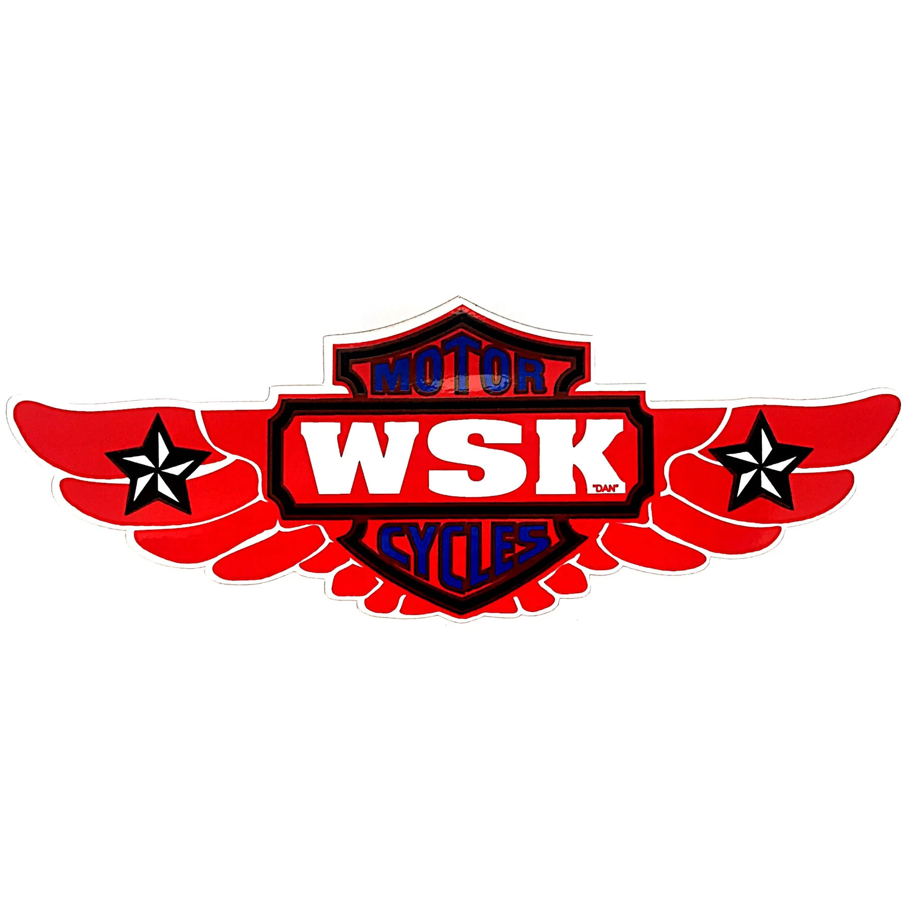 Naklejka WSK motor cycles czerwona PL — ujęcie 1