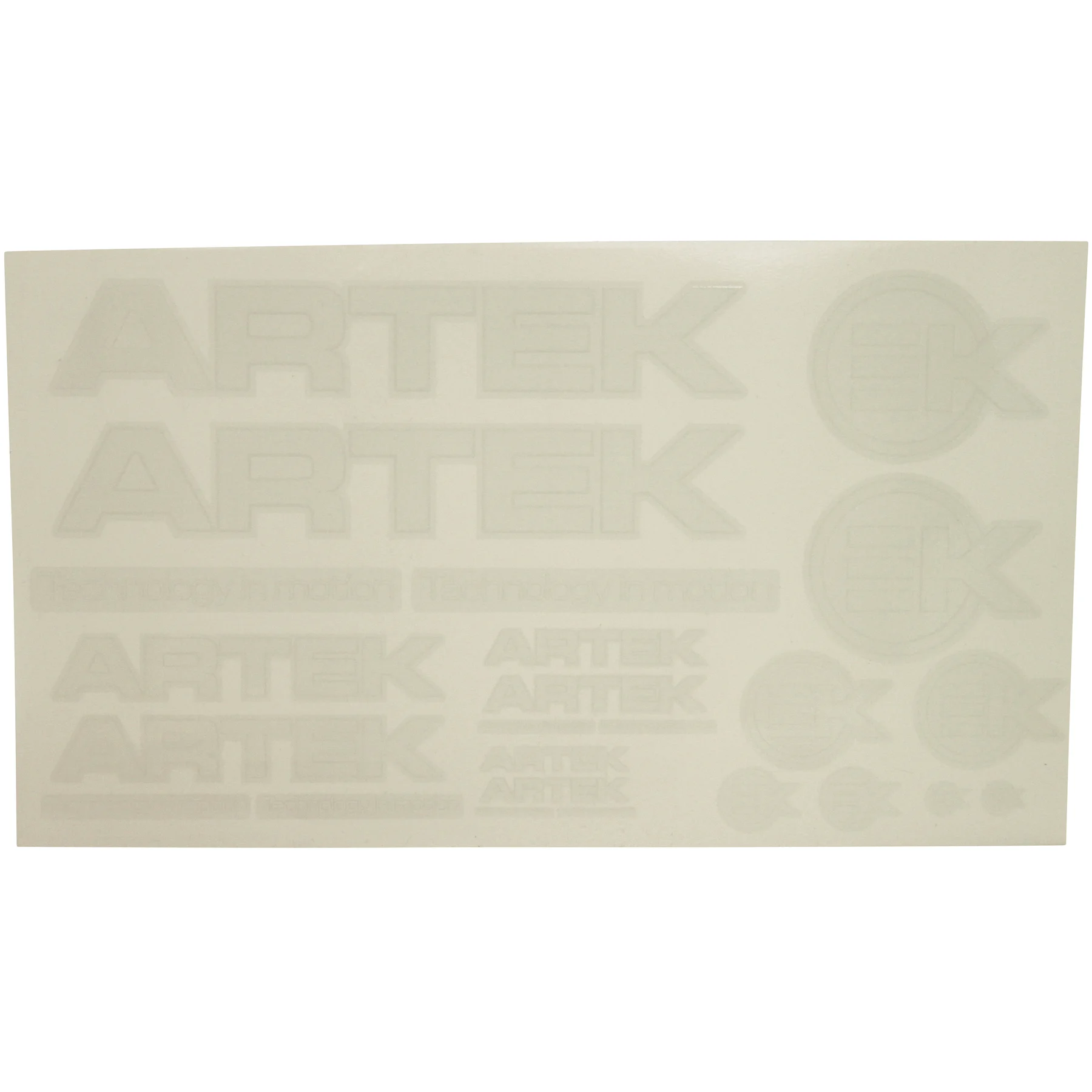 Naklejki Artek białe arkusz 440 × 230 mm