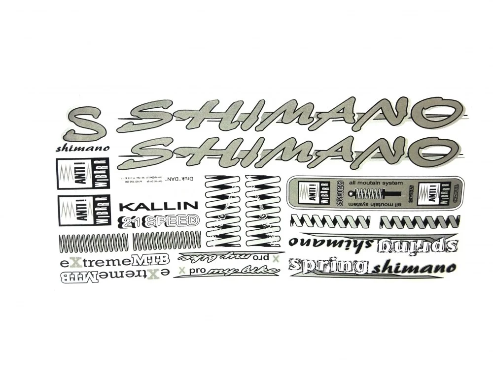 Kalkomania rowerowa Shimano grafitowa KR4