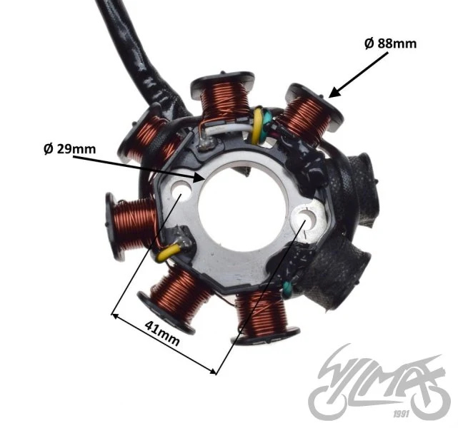 Stator iskrownik 8 cewek GY6 — ujęcie 2