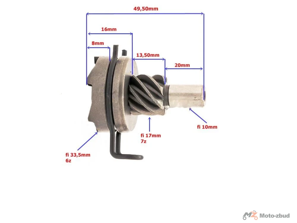 Zębatka pośrednia startera nożnego 50 cm³ skuter 4T 139QMB GY6 7Z — ujęcie 2