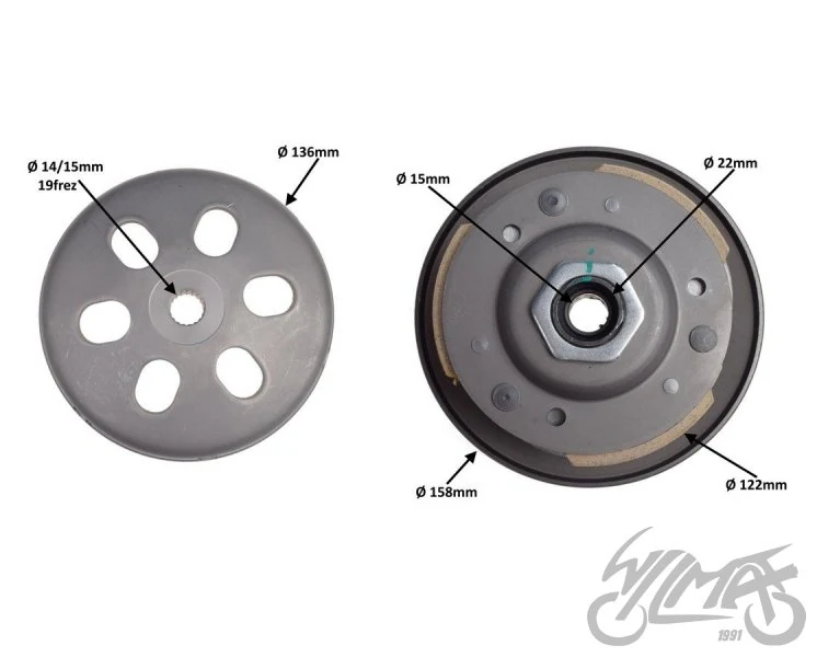 Sprzęgło tył do Yamahy nmax 125 2015-2020 — ujęcie 3