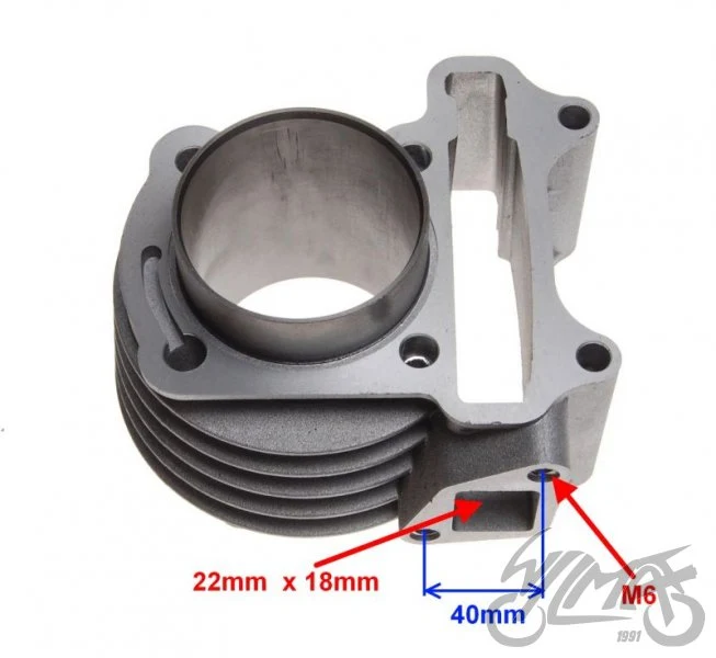 Cylinder GY6 50 4T z tłokiem 51 mm, wariant 90 — AY351701 — ujęcie 3