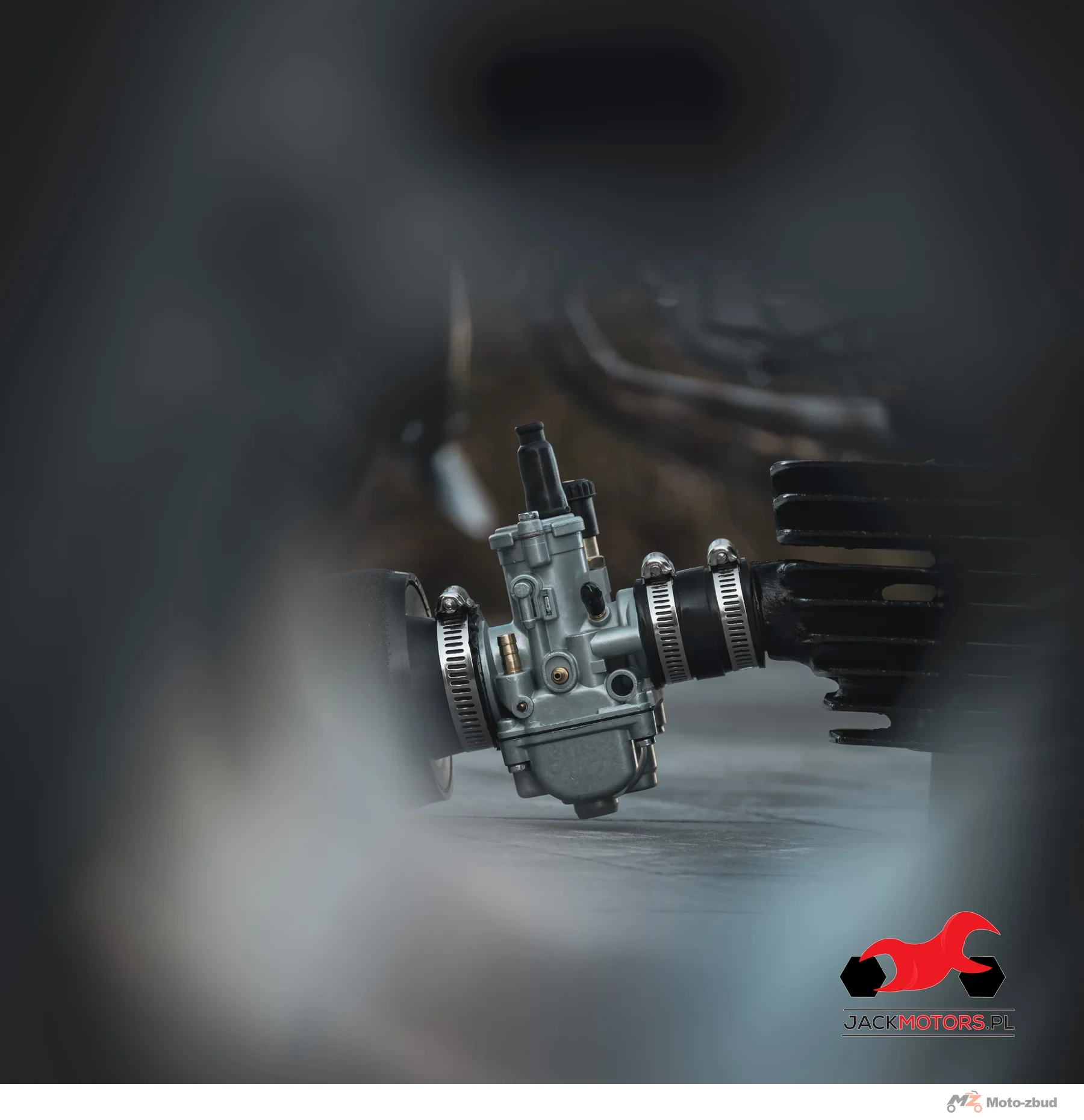 Gaźnik WSK 125 21 mm + króciec + filtr powietrza gąbka Dellorto Replika delux · ssanie ręczne — ujęcie 12