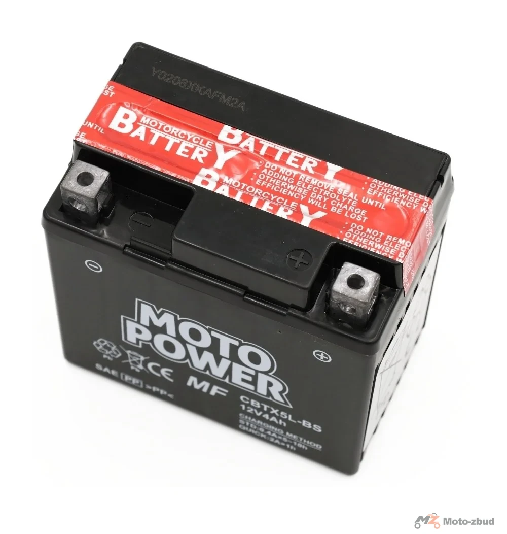 Akumulator MOTO power 12 V/4 Ah CBTX5L-BS (DTX5L-BS) suchoładowany (-+) (wys.x szer.x dł.) (107*70*114) (pakowane po 8 sztuk) (nr rej.E0011444BW) — ujęcie 2