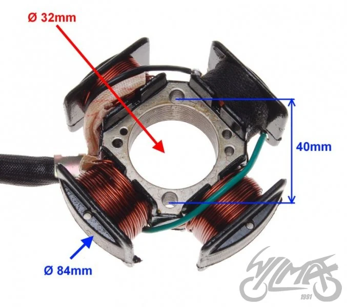 Stator iskrownik 4 cewki 7 przewodów — ujęcie 2