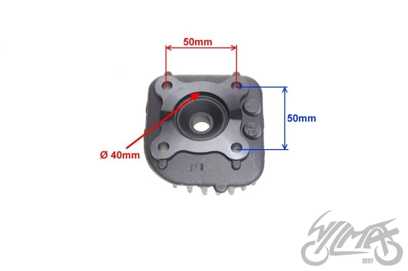 Głowica cylindra 50 cm³ 2T komora spalania 7 cm³ — ujęcie 2