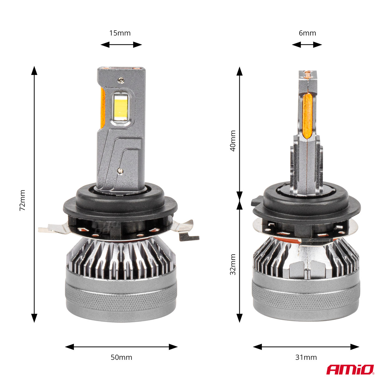 Żarówki samochodowe LED seria HP Full Canbus H7-1 6500K — ujęcie 6
