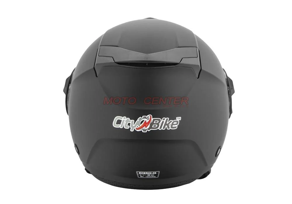 Kask motocyklowy otwarty z blendą City-Bike YA-665 czarny mat rozmiar S Homologacja ECE 22.06 — ujęcie 4