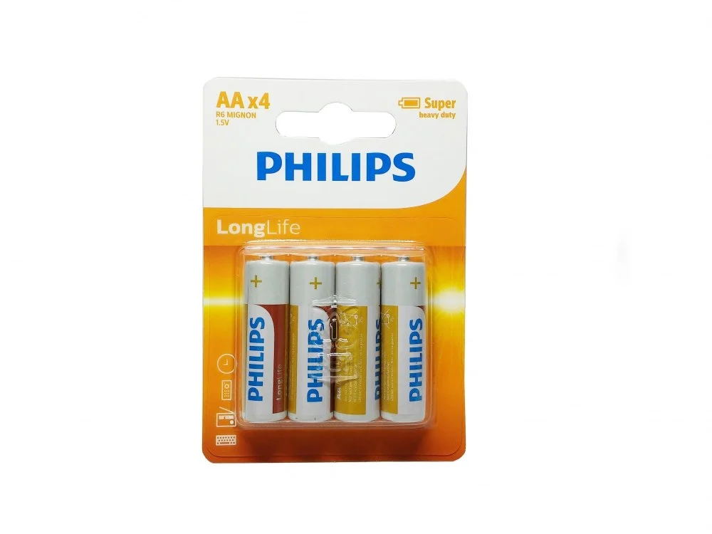 Bateria R6 aa 1,5 V long life philips (BLISTER-4 szt.)