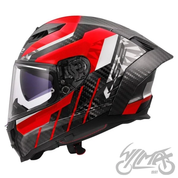 Kask LS2 FF807 Dragon Trax Red — S — ujęcie 2