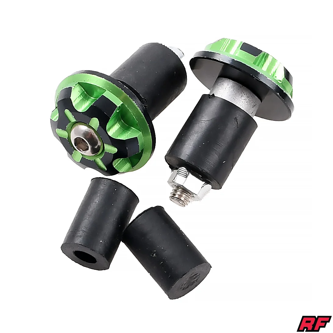 Ciężarki kierownicy Racing Force V4 aluminium CNC zielone kpl. — ujęcie 1