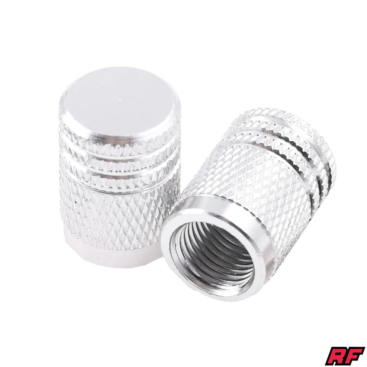 Nakrętka wentyla Racing Force roller V2 srebrna 2szt — ujęcie 1