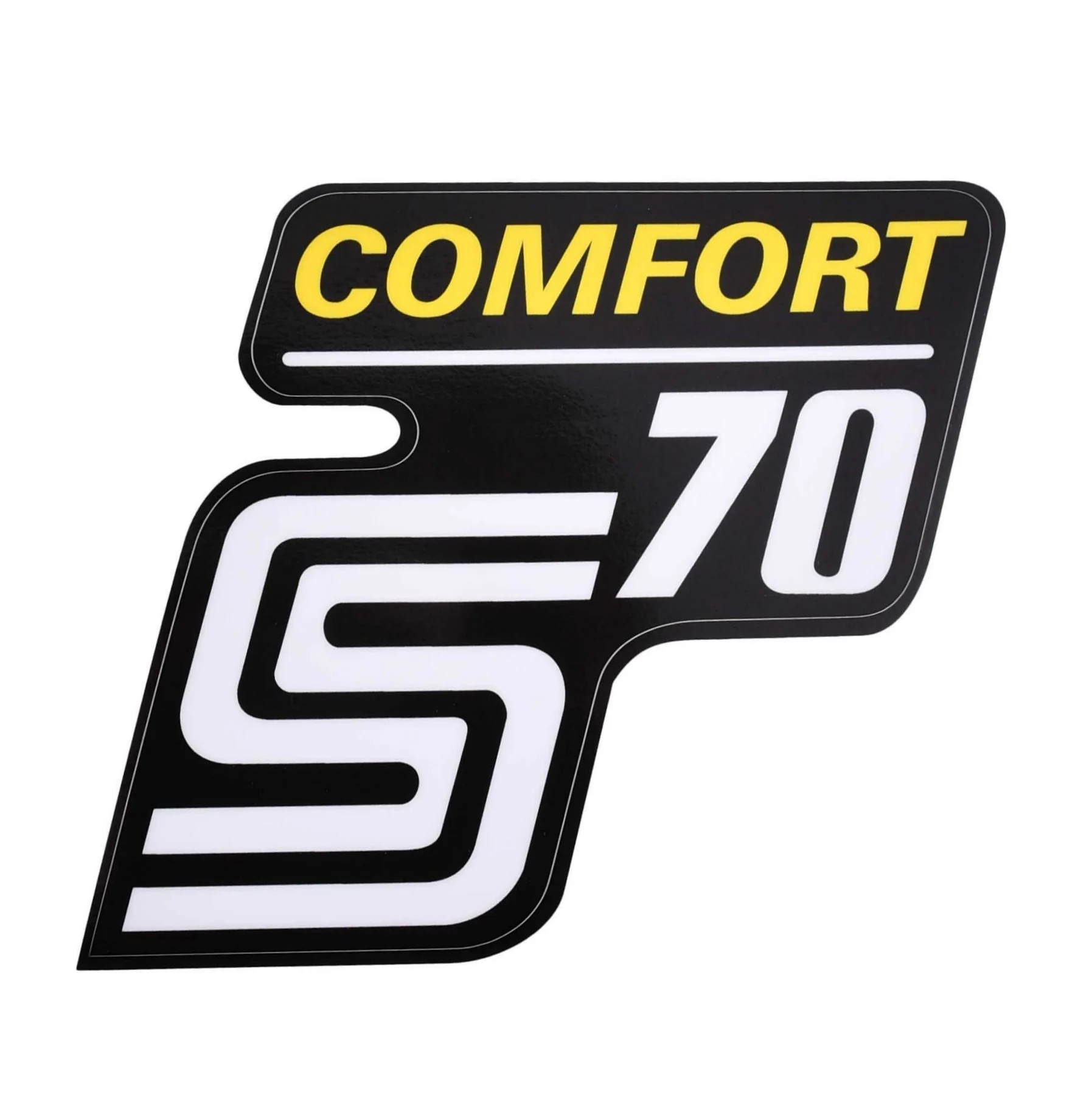 Naklejka Simson S70 pokrywy comfort żółta premium MZA — ujęcie 1