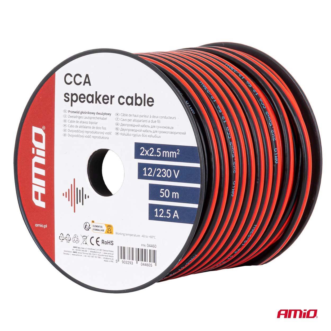 Kabel głośnikowy dwużyłowy CCA 2x2.5mm2 50m 12.5A — ujęcie 5