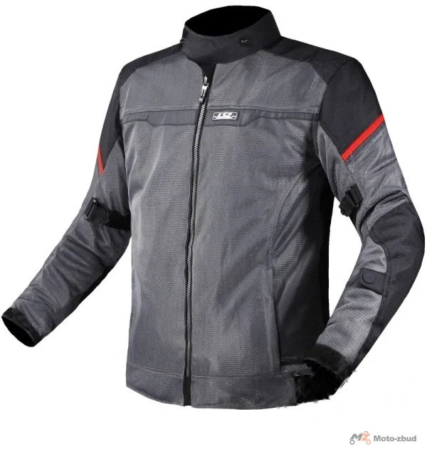 Kurtka motocyklowa LS2 Riva męska Black Dark Grey Red — XXL