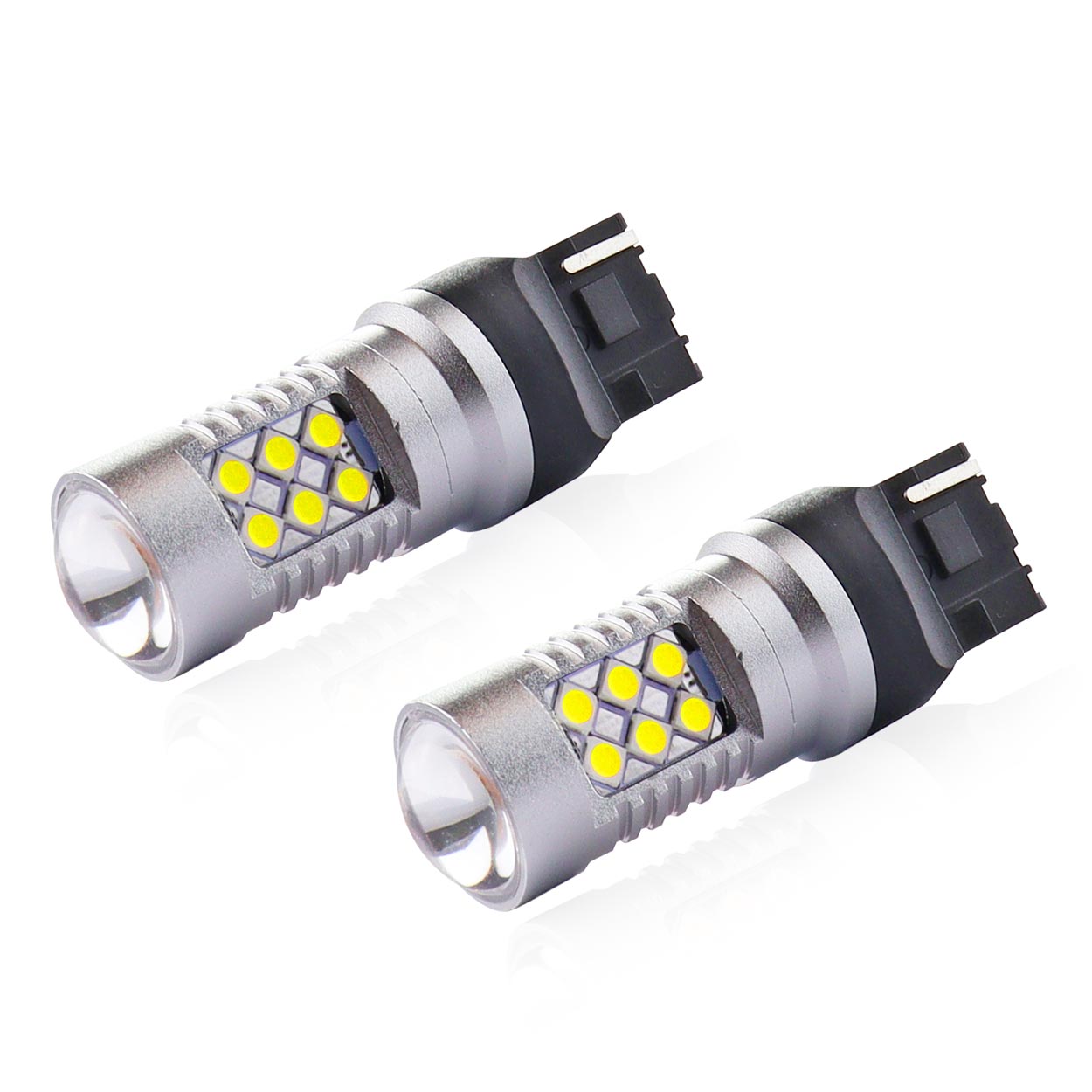 Zarówki LED CANBUS 3030 24SMD T20 7440 W21W White 12 V 24 V — ujęcie 2