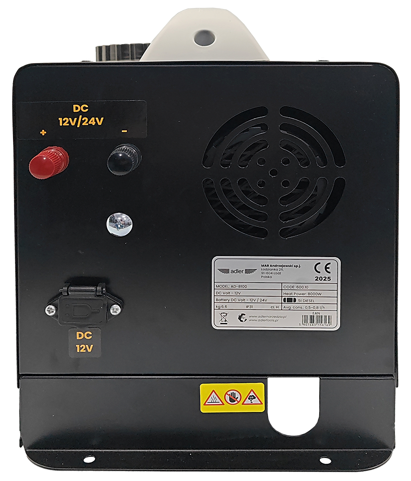Nagrzewnica samochodowa / ogrzewanie postojowe / webasto / na olej napędowy /12V / 230 V / 8 kW ADLER 600.10 — ujęcie 3