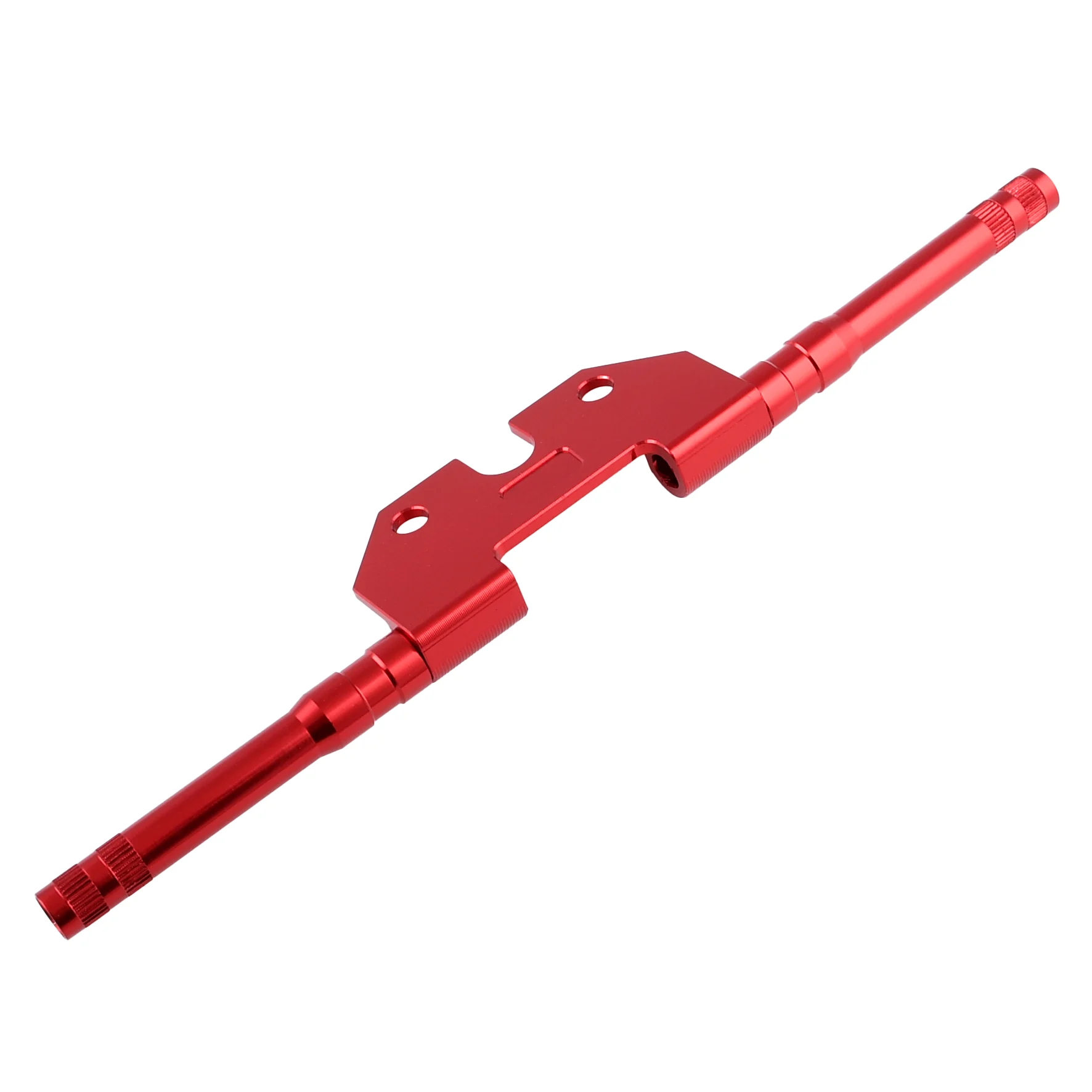 Uchwyt kierunkowskazu Simson tył 10 mm okrągły aluminium CNC czerwony z gwintem M8 Racing Force — ujęcie 2