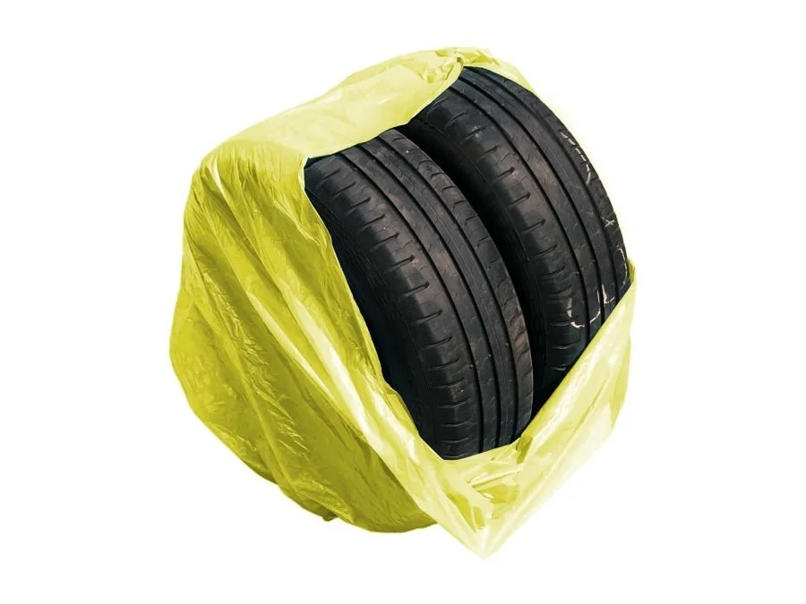 Worki na koła / opony LDPE 100x100 ŻÓŁTE PREMIUM (20szt.) — ujęcie 4
