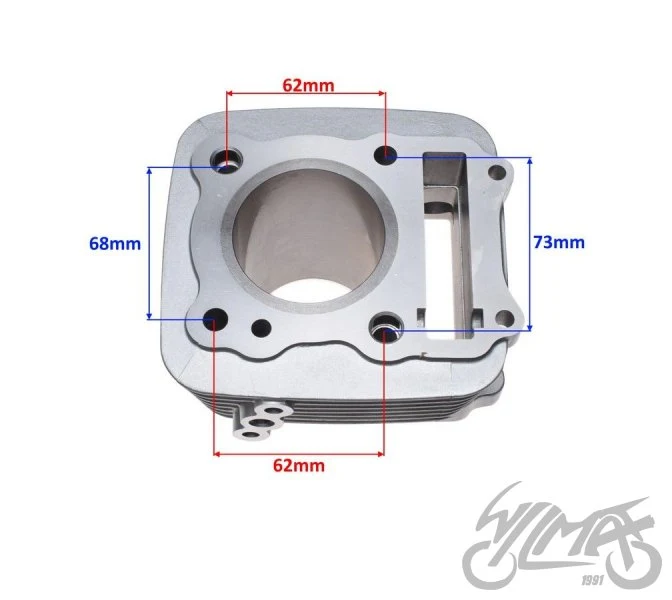 Cylinder 57,00 mm do Suzuki GN 125 Euro 2 — płaskie denko tłoka — ujęcie 2