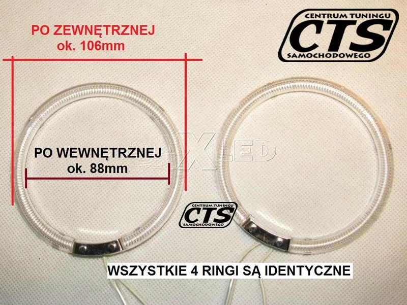 Ringi CCFL BMW E46 2D COUPE SOCZEWKOWE MaxLed 4szt. — ujęcie 2