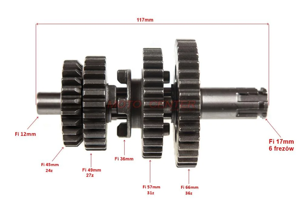 Skrzynia biegów 125 cm³ Cross Quad ATV z wybierakiem (4 biegi) — ujęcie 2
