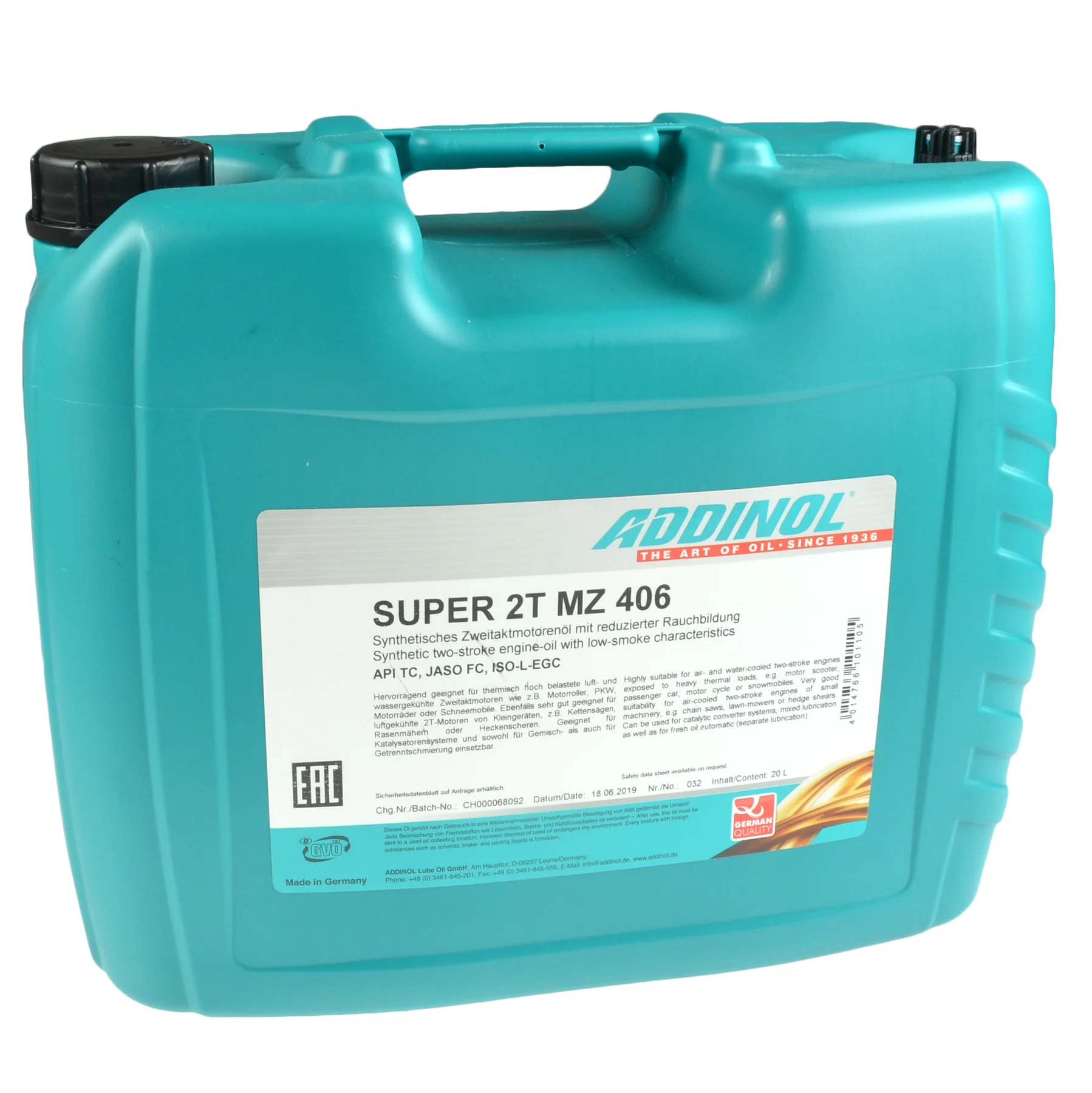 Olej silnikowy Addinol super 2T MZ406 20 l — ujęcie 1