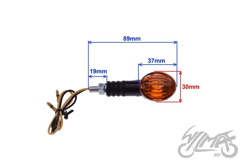 Kierunkowskaz owalny mały, pomarańczowy, 12 V 10 W — AL70043B — ujęcie 2