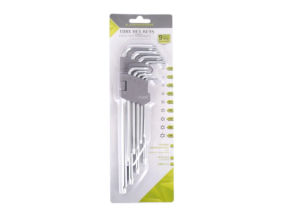 Klucze TORX T10-T50 9 szt. 230 mm z otworem — ujęcie 2