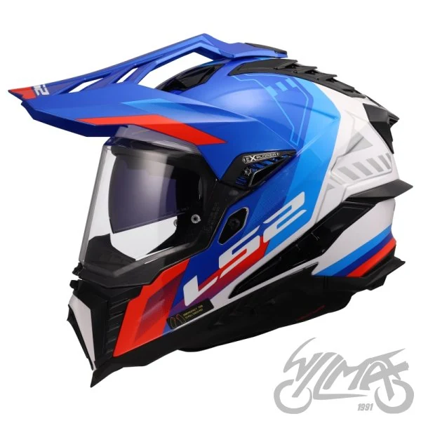 Kask adventure LS2 MX701 Explorer Hexa White Blue Red — XS — ujęcie 2