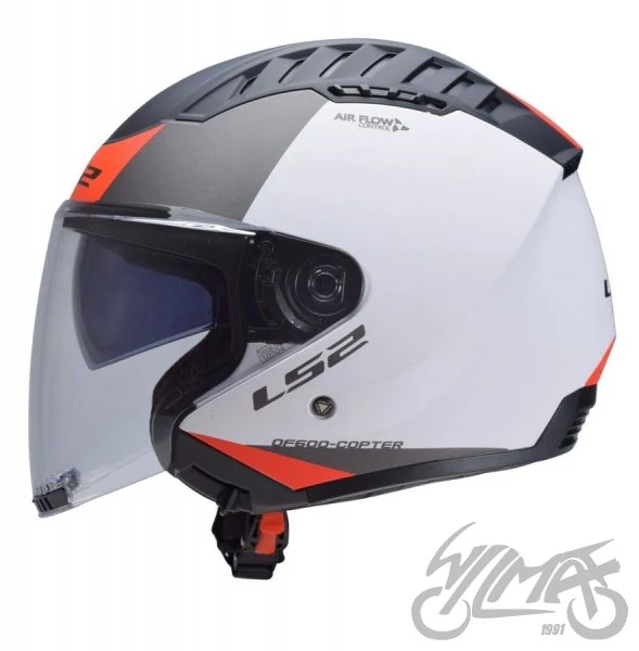 Kask LS2 OF600 copter II urbane m.White Red-06 — rozmiar XXL — ujęcie 2
