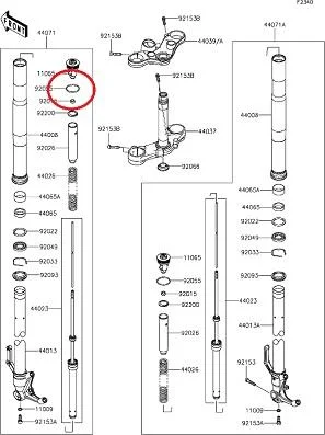 Uszczelka, oring pod korek lagi OEM Kawasaki — ujęcie 2