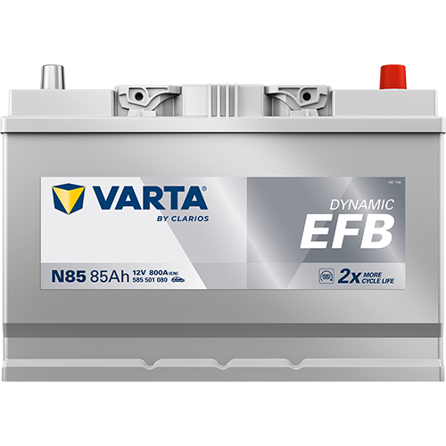 Akumulator 85 Ah 800A 306×173×218,5/P+ EFB Start-stop Varta 585501080K262 — ujęcie 3